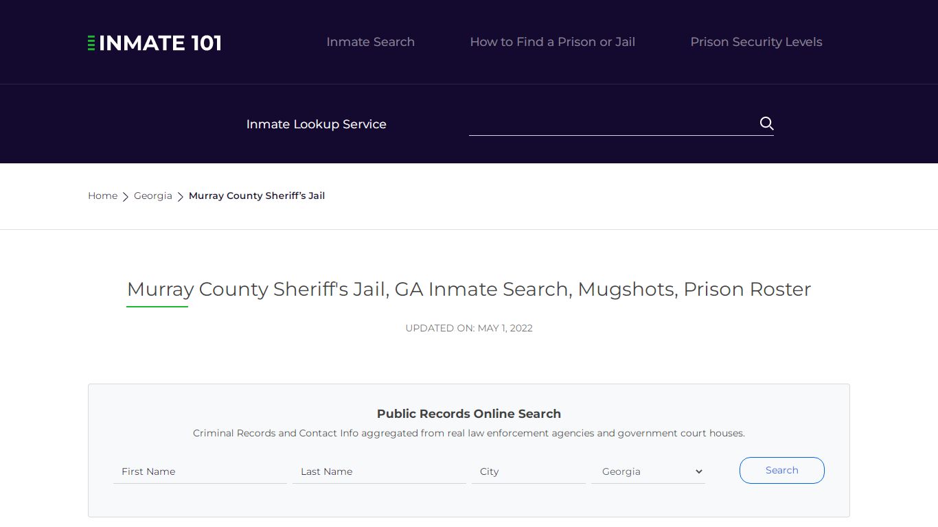 Murray County Sheriff's Jail, GA Inmate Search, Mugshots ...